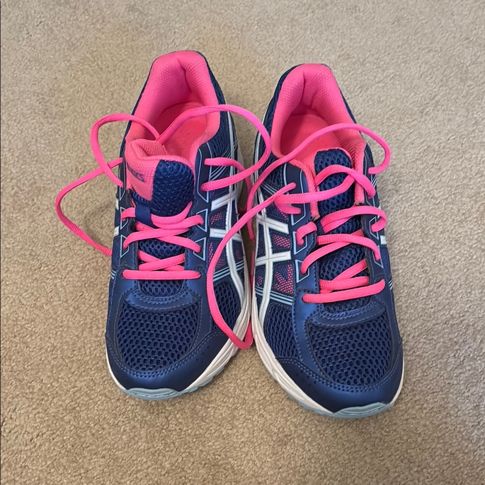 Vibrant Blue and Pink Sneakers